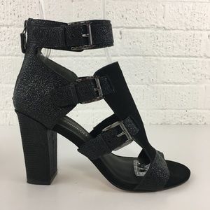 Rebecca Minkoff black Sky Strappy heels 8